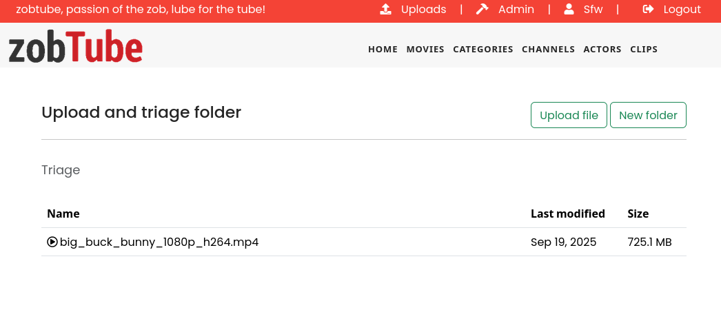 video upload